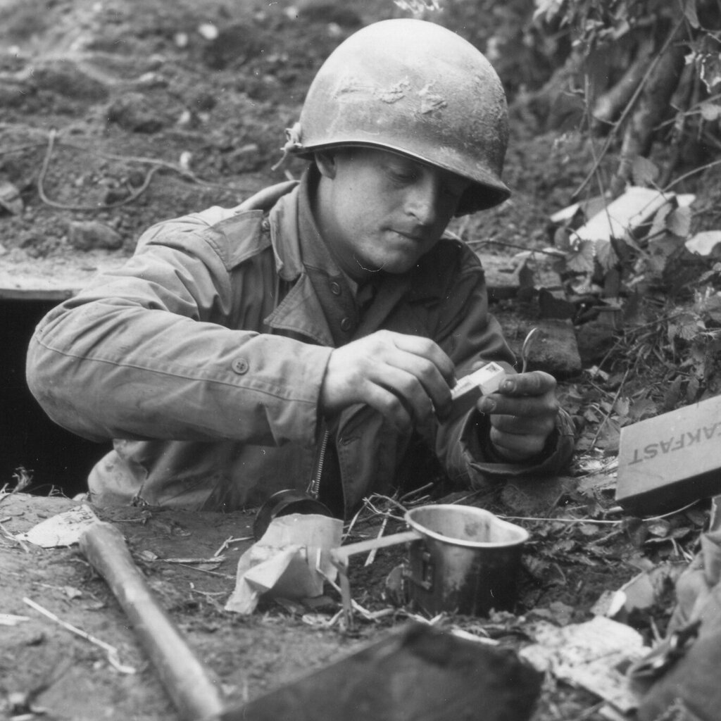 During World War II, shelf-stable foods were developed to feed soldiers.